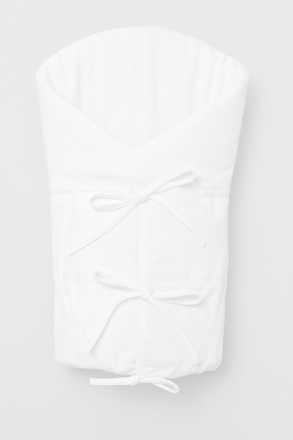 Baby Nellys Klasická retro zavinovačka NATURE šněrovací s výplní - bílá