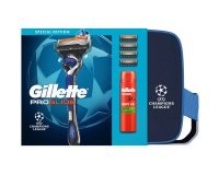 Gillette Xmass sada UEFA holicí strojek + 4 hlavice, taška a gel na holení 200 ml Gillette Xmass sada UEFA holicí strojek + 4 hlavice, taška a gel na holení 200 ml