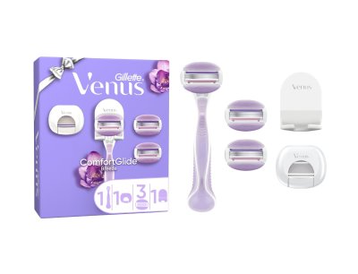 Gillette Venus Xmass sada holicí strojek + 3 hlavice s krytem a držákem
