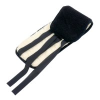 Babička Ovečková Ledvinový oboustranný pás na zavazování z kašmíru a ovčí vlny merino černá