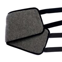 Babička Ovečková Ledvinový oboustranný pás na zavazování z ovčí vlny merino tmavě šedá