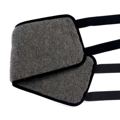 Babička Ovečková Ledvinový oboustranný pás na zavazování z ovčí vlny merino tmavě šedá