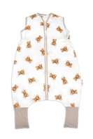 Baby Nellys Letní spací vak se zahrnovacími nohavičkami, bavlna, Míša - bílý s potiskem, M