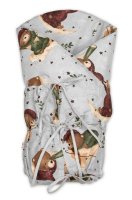 Baby Nellys Klasická retro zavinovačka šněrovací s výplní - Medvídek na měsíčku