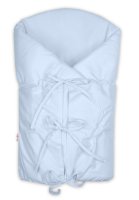 Baby Nellys Klasická retro zavinovačka NATURE šněrovací s výplní - světle modrá