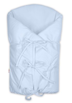 Baby Nellys Klasická retro zavinovačka NATURE šněrovací s výplní - světle modrá