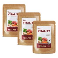 Akinu VITALITY Hustý vývar s kolagenem a CBD kapsa pro psy na cesty 3 x 200 g