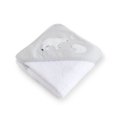 Bonjourbébé dětská bavlněná osuška s kapucí 100x100cm Polaris Grey