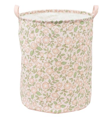 A Little Lovely Company úložný koš na hračky - květiny na růžové