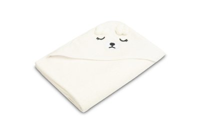 SENSILLO Dětská osuška 100x100cm, froté bavlna, Teddy - bílá