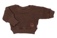Baby Nellys Rostoucí oversize pletený svetřík pro miminko, hnědý, 68/74