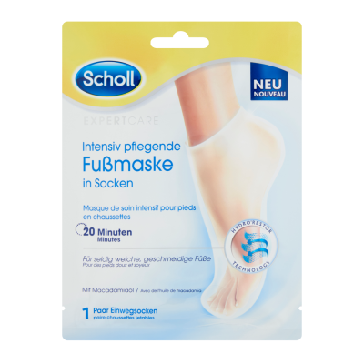 Scholl Vyživující maska na nohy s makadamovým olejem PediMask Expert Care (Foot Mask) 1 pár