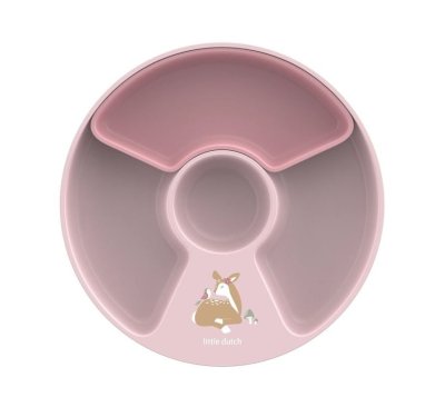 Little Dutch Fairy Garden Dětský talíř dělený 1 ks