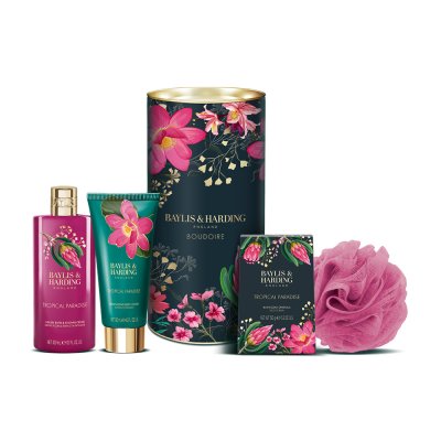Baylis & Harding Boudoire Sada péče o tělo v tubusu Tropical Paradise 4 ks