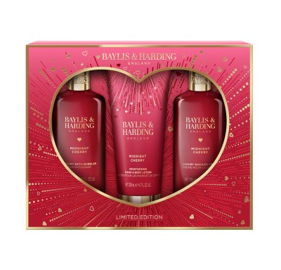 Baylis & Harding Sada péče o tělo Midnight Cherry 3 ks