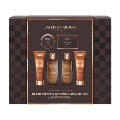 Baylis & Harding Pánská dárková sada péče o tělo Black Pepper & Ginseng 6 ks