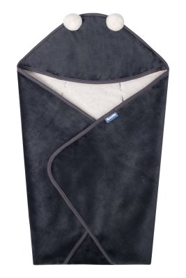 SENSILLO Zavinovačka do autosedačky plyšová, 75x75cm - grafit