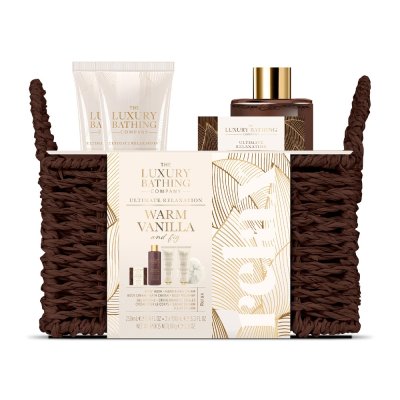 Grace Cole Dárková sada péče o tělo v pleteném košíku Vanilka 5 ks