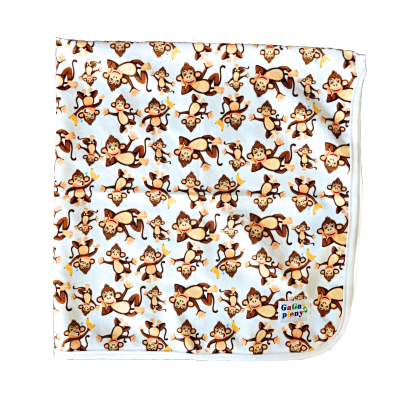 GaGa's pleny Přebalovací podložka Hnědá opice minky