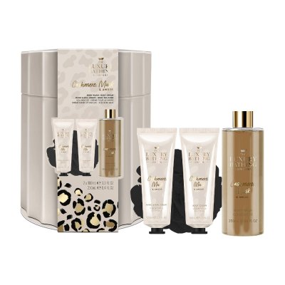 Grace Cole Dárková sada péče o tělo v plechové dóze Kašmír, Mošus & Ambra 4 ks