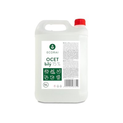 Ecorai Ocet bílý 15 % na úklid EXTRA ÚČINNÝ - kanystr 2 x 5 l (10 l)