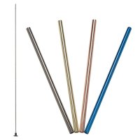 Lurch Trendy nerezová brčka 00240991 -21,5 cm barevná (4 ks+ kartáček)