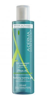 A-derma Phys-AC Čisticí pěnivý gel 200 ml