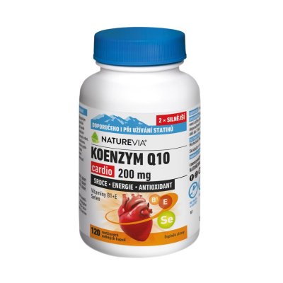 NatureVia Koenzym Q10 cardio 200 mg 120 kapslí