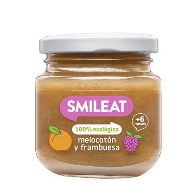 Smileat BIO ovocný příkrm broskev, banán, hruška a maliny 6m+ 130 g