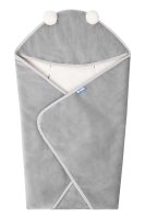 SENSILLO Zavinovačka do autosedačky plyšová, 75x75cm - šedá