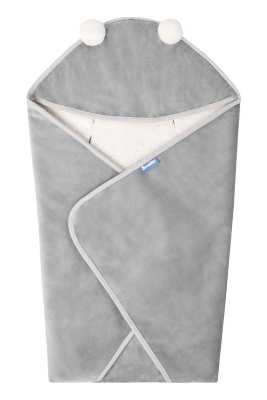 SENSILLO Zavinovačka do autosedačky plyšová, 75x75cm - šedá