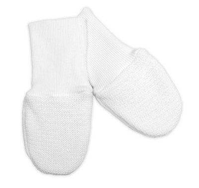 Baby Nellys Pletené  kojenecké rukavičky vel. 56/68 - 1 pár, bílé
