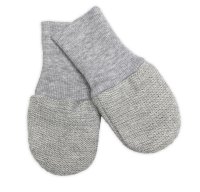 Baby Nellys Pletené  kojenecké rukavičky vel. 56/68 - 1 pár, šedý melírek