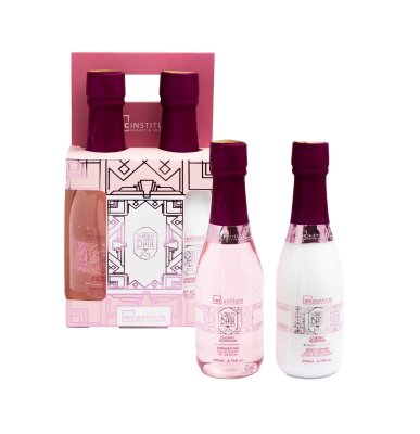 IDC Institute Scented Rose Champagne Koupelová sada 2x200 ml