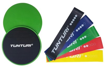 Tunturi Set pro posílení středu těla Resistance & Core Sliders Set