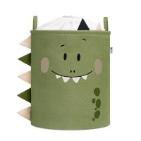 SIPO Koš na hračky XL se šňůrkou, skládací bavlněný / 63 l, DINO