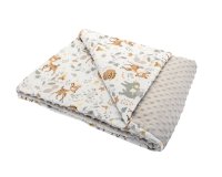 Bomimi Deka minky 100 x 75 cm lesní zvířátka, béžová xy