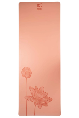 SharpShape Podložka na jógu PU FLOWER peach