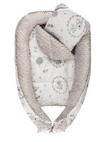 Bomimi HARMO Hnízdečko s polštářkem minky, KOLOUŠEK šedá