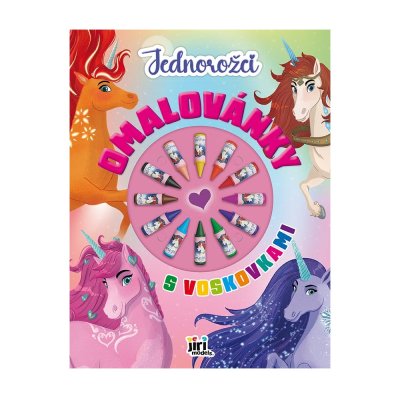 JIRI MODELS Omalovánky s voskovkami Jednorožci 1 ks