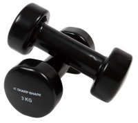 SharpShape Vinylové činky 2 x 3 kg černé