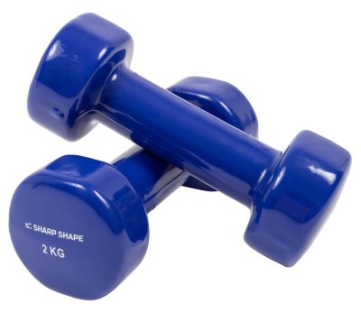 SharpShape Vinylové činky 2 x 2 kg modré