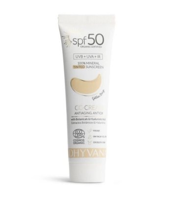 Dhyvana Přírodní minerální tónovací krém SPF50 Golden Beige 50 ml