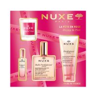 Nuxe Happy in Pink dárková sada s vonnou svíčkou 4 ks