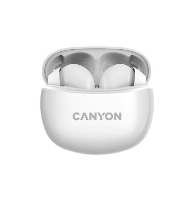 Canyon Bezdrátová stereo sluchátka True Wireless TWS-5 bílá