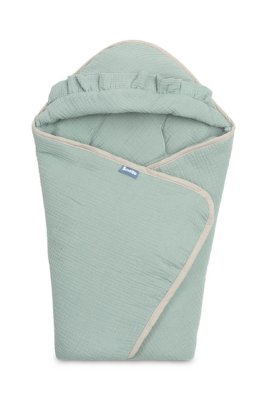 SENSILLO Zavinovačka 2v1 do autosedačky, kočárku, mušelín, bavlna, khaki