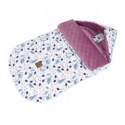 Mamo Tato Bavlněný fusak, prošívaný velvet, 48 x 90 cm Les - bílá, bordo