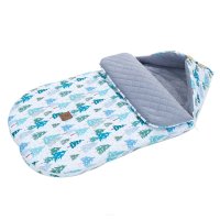 Mamo Tato Zimní fusak Lux, prošívaný velvet, 48 x 90 cm Zimní  les, bílá, šedá