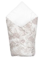 Baby Nellys Kojenecká zavinovačka Klasik Folklór, bílá/béžová