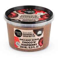 Organic Shop Tělový peeling Malina a kakaové máslo 250 ml